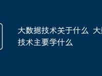 大数据技术关于什么 大数据技术主要学什么-路由网