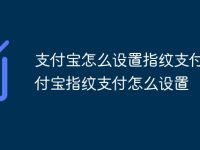 支付宝怎么设置指纹支付 支付宝指纹支付怎么设置-路由网