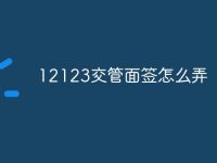 12123交管面签怎么弄-路由网