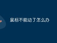 鼠标不能动了怎么办-路由网