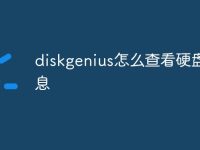 diskgenius怎么查看硬盘信息-路由网