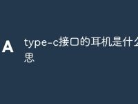 type-c接口的耳机是什么意思-路由网