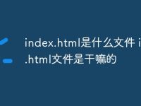 index.html是什么文件 index.html文件是干嘛的-路由网