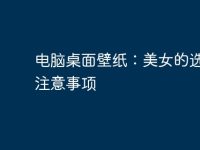 电脑桌面壁纸:美女的选择与注意事项-路由网