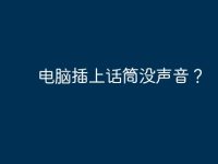 电脑插上话筒没声音？-路由网