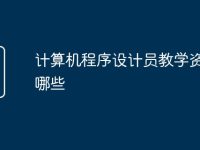 计算机程序设计员教学资料有哪些-路由网