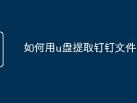 如何用u盘提取钉钉文件-路由网