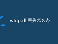 wldp.dll丢失怎么办-路由网