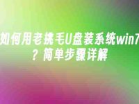 如何用老挑毛U盘装系统win7?简单步骤详解-路由网