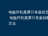 电脑开机黑屏只有鼠标怎么办 电脑开机黑屏只有鼠标解决方法-路由网