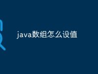 java数组怎么设值-路由网