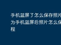 手机蓝屏了怎么保存照片 华为手机蓝屏后照片怎么保存教程-路由网