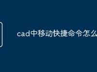 cad中移动快捷命令怎么用-路由网