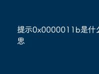 提示0x0000011b是什么意思-路由网