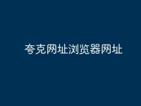 夸克网址浏览器网址-路由网