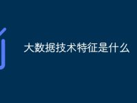 大数据技术特征是什么-路由网