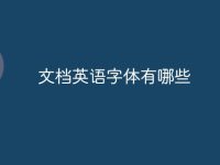 文档英语字体有哪些-路由网