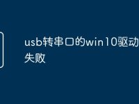 usb转串口的win10驱动安装失败-路由网