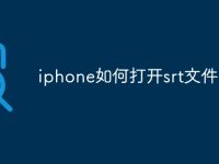 iphone如何打开srt文件-路由网