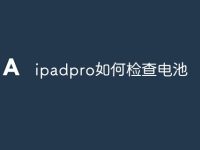 ipadpro如何检查电池-路由网