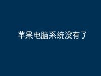 苹果电脑系统没有了-路由网