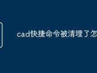 cad快捷命令被清理了怎么办-路由网