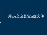 用pe怎么恢复u盘文件-路由网