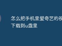 怎么把手机里爱奇艺的视频下载到u盘里-路由网