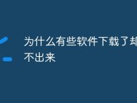 为什么有些软件下载了却显示不出来-路由网