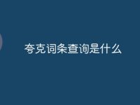 夸克词条查询是什么-路由网