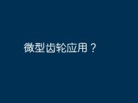 微型齿轮应用？-路由网