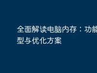 全面解读电脑内存：功能、类型与优化方案-路由网