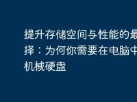 提升存储空间与性能的最佳选择:为何你需要在电脑中加入机械硬盘-路由网