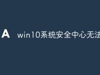 win10系统安全中心无法打开-路由网