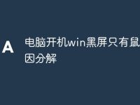 电脑开机win黑屏只有鼠标原因分解-路由网