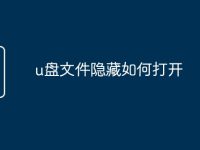 u盘文件隐藏如何打开-路由网