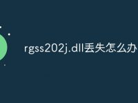 rgss202j.dll丢失怎么办-路由网