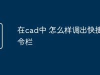 在cad中 怎么样调出快捷命令栏-路由网