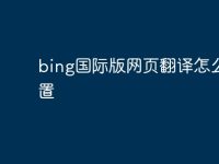 bing国际版网页翻译怎么设置-路由网