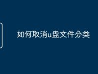 如何取消u盘文件分类-路由网