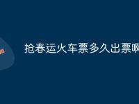 抢春运火车票多久出票啊-路由网