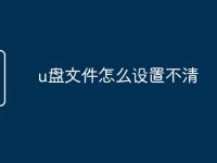 u盘文件怎么设置不清-路由网