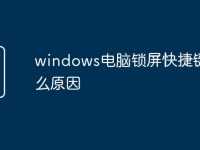 windows电脑锁屏快捷键是什么原因-路由网