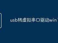 usb转虚拟串口驱动win10-路由网