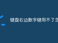键盘右边数字键用不了怎么办-路由网