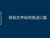 投标文件如何放进U盘-路由网