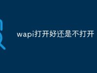 wapi打开好还是不打开-路由网