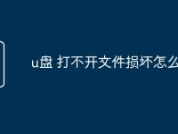 u盘 打不开文件损坏怎么办-路由网