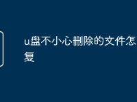u盘不小心删除的文件怎么恢复-路由网