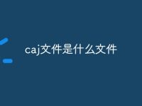 caj文件是什么文件-路由网